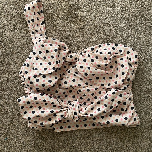 Anthropologie Maeve Damaged Bow Tie One Strap Blouse Sz 20W - Picture 6 of 6
